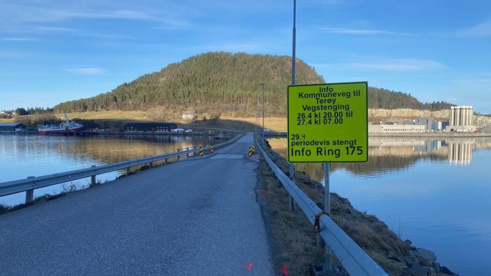 Lenkje til artikkel: Kystverket startar vedlikehaldsarbeid på Terøybrua